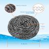12Pcs Steel Wool Scrubber Pads for Cleaning Dishes, Pans, Pots, Ovens, Grills, Sinks - Stainless Steel Scrubbers for Kitchen, 12 Pack view 2