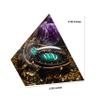 12 Zodiac Orgone Crystal Pyramid, Natural Amethyst with Obsidian,Healing Crystals Pyramid for Protection Chakra, Unique Constellation Pyramid for Positive Energy, Healing Money Health(Virgo) view 2