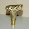 ALFAMART HT Engraved Gold Brass Walking Stick Handle Decorative 4" Antique Cane Top for Custom or Replacement Use view 1