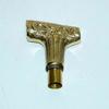 ALFAMART HT Engraved Gold Brass Walking Stick Handle Decorative 4" Antique Cane Top for Custom or Replacement Use view 3