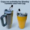 10pcs Black Caps Drinking Straw CAPS for 3/8" Diameter Straws view 2