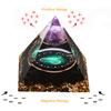 12 Zodiac Orgone Crystal Pyramid, Natural Amethyst with Obsidian,Healing Crystals Pyramid for Protection Chakra, Unique Constellation Pyramid for Positive Energy, Healing Money Health(Leo) view 4