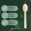 PURPLECLAY Disposable Wooden Spoons for Eating  300 Pack Wooden Disposable Spoon, FSC Certified Wood Compostable Spoons, Biodegradable Wood Cutlery, Plastic-Free Utensils for Parties, Catering view 4