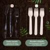 PURPLECLAY Wooden Disposable Forks (300 PCS) FSC Certified Wood Compostable Forks, Eco-Friendly Compostable Utensils for Party, Plastic-Free Wood Utensil, Bamboo Utensils Alternative, Fork for Eating view 3