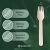 PURPLECLAY Wooden Disposable Forks (300 PCS) FSC Certified Wood Compostable Forks, Eco-Friendly Compostable Utensils for Party, Plastic-Free Wood Utensil, Bamboo Utensils Alternative, Fork for Eating view 4