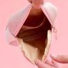 Adorable Pink Peri - Reusable Sanitary Napkin Pads Storage Bag Portable for Women Girls | Soft Touch Velvet with Matching Open Clip Lanyard | Reusable | Zero Waste Period (Blue Velvet) view 3