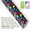Geometric Style Retro Gift Wrap Premium Thick Wrapping Paper 80s 90s TV Theme Birthday Party Decoration (12 foot x 30 inch roll) Black view 3