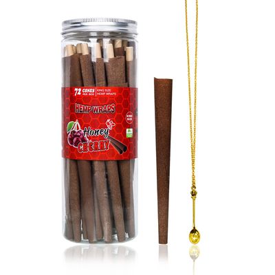 GORDON Pre Roles | Flavored King Size Fruit Pre Roll Cone | 72 Pack | Cherry Flavored Cone With Filter Tips