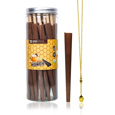 GORDON CONES | Flavored Pre Rolling Cones, King Size Fruit Pre Rolled Cone | 72 Pack | Honey Flavored Cones With Filter Tips