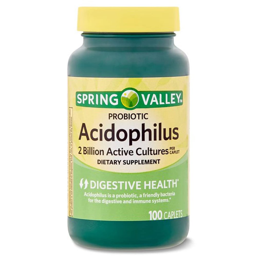 4 Top Care Probiotic Acidophilus Dietary Supplement, 100 Count, Pack of 1