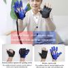 2PCS Rehabilitation Robot Gloves,Hemiplegia Finger Glove Rehabilitation Trainer Stroke Recovery Equipment for Left and Right Hand Promote Blood Circulation Resolve Stiff Hands (XL,Blue) view 4