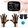 2PCS Rehabilitation Robot Gloves,Hemiplegia Finger Glove Rehabilitation Trainer Stroke Recovery Equipment for Left and Right Hand Promote Blood Circulation Resolve Stiff Hands (L,Yellow) view 1