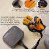 2PCS Rehabilitation Robot Gloves,Hemiplegia Finger Glove Rehabilitation Trainer Stroke Recovery Equipment for Left and Right Hand Promote Blood Circulation Resolve Stiff Hands (L,Yellow) view 2