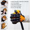 2PCS Rehabilitation Robot Gloves,Hemiplegia Finger Glove Rehabilitation Trainer Stroke Recovery Equipment for Left and Right Hand Promote Blood Circulation Resolve Stiff Hands (L,Yellow) view 3