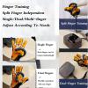 2PCS Rehabilitation Robot Gloves,Hemiplegia Finger Glove Rehabilitation Trainer Stroke Recovery Equipment for Left and Right Hand Promote Blood Circulation Resolve Stiff Hands (L,Yellow) view 4