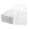 120 PCS Silver Foil Guest Napkins White Silver Polka Dots Paper Napkins Decorative Disposable Hand Towel Dinner Party Napkin for Birthday Wedding Party Holiday Celebration Bathroom view 1