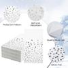 120 PCS Silver Foil Guest Napkins White Silver Polka Dots Paper Napkins Decorative Disposable Hand Towel Dinner Party Napkin for Birthday Wedding Party Holiday Celebration Bathroom view 3