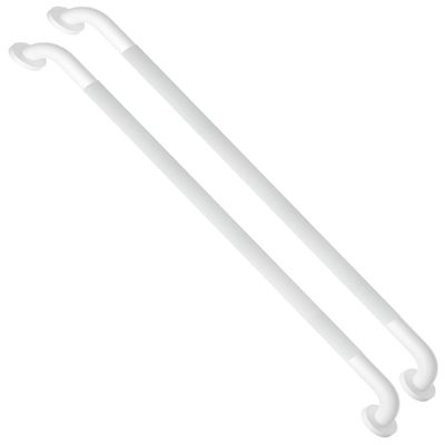 2 Pack 36 Inch Anti Slip Shower Grab Bar Oil Rubbed White 1.25" Diameter,Munzong Bathroom Grab Bar, Knurled Bathroom Balance Bar,Safety Hand Rail Support Handicap Elderly Senior Assist Bath Handle