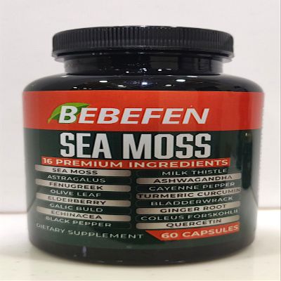 BEBEFEN (2 Packs) Sea Moss Capsules with Ashwagandha, Fenugreek, Bladderwrack and More - Body Management