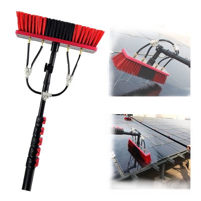 Niczu Window Glass Cleaner Pole Kit, Photovoltaic and Solar Panels Cleaning Brush Equipment with Water Fed Pole and Hose,5.4M/18FT
