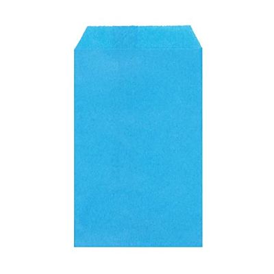 Quotidian Sky Blue Flat Large Greaseproof Paper Sandwich Bags 6 3/4" x 8'' (17 x 20.3cm) Pack of 100 - Party Favors Cookies Candy Popcorn Bakery