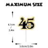 18pcs Gold Glitter 45 Dessert Cupcake Topper Pick for Men Woman 45th Years Old Happy Birthday Party Theme Decor Supplies Celebrate Weeding Anniversary Party Decorations view 4