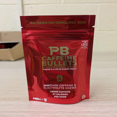 Caffeine Bullet 120 Mint Caffeine Gummies for Adults = 12000mg Caffeine Kick, Faster Than Running gels & Energy Chews, mid Race, Cycling, Gaming and Endurance Sports chewable Energy Boost