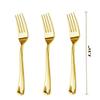 Plastic Silverware, 100 Piece Gold Plastic Forks Bulk Set, Heavy Duty Disposable Reusable Cutlery for Party and Wedding, Great for Dinner and Dessert view 2