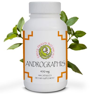 Andrographis Capsules (Andrographis paniculata) Herb 450 mg 100 Capsules Made in USA - Cold Prevention And Immune Support Supplements - Organic, Non-GMO, Gluten-free, Vegetarian GMP Standards