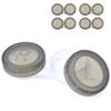 HAHIYO Contact Lens Case Box Holder Diameter 25mm Durable Leakproof Light Convenient Left/Right Eyes Contact Lens Container Soak Storage Kit For Storing Small items Travel Clear Black 5 Pack view 1