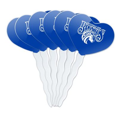 Fayetteville State Primary Logo Heart Love Cupcake Picks Toppers Decoration Set of 6