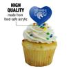 Fayetteville State Primary Logo Heart Love Cupcake Picks Toppers Decoration Set of 6 view 3