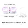 HAHIYO Contact Lens Case Box Holder Diameter 25mm Durable Leakproof Light Convenient Left/Right Eyes Contact Lens Container Soak Storage Kit For Storing Small items Travel Acrylic Clear Pink 5 Pack view 2