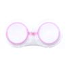 HAHIYO Contact Lens Case Box Holder Diameter 25mm Durable Leakproof Light Convenient Left/Right Eyes Contact Lens Container Soak Storage Kit For Storing Small items Travel Acrylic Clear Pink 5 Pack view 3
