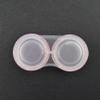 HAHIYO Contact Lens Case Box Holder Diameter 24mm Durable Leakproof Light Convenient Left/Right Eyes Contact Lens Container Soak Storage Kit For Storing Small items Travel Clear Pink 5 Pack view 4