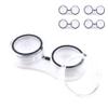 HAHIYO Contact Lens Case Box Holder Diameter 25mm Durable Leakproof Light Convenient Left/Right Eyes Contact Lens Container Soak Storage Kit For Storing Small items Travel Acrylic Clear Black 5 Pack view 1