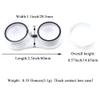 HAHIYO Contact Lens Case Box Holder Diameter 25mm Durable Leakproof Light Convenient Left/Right Eyes Contact Lens Container Soak Storage Kit For Storing Small items Travel Acrylic Clear Black 5 Pack view 2