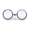 HAHIYO Contact Lens Case Box Holder Diameter 25mm Durable Leakproof Light Convenient Left/Right Eyes Contact Lens Container Soak Storage Kit For Storing Small items Travel Acrylic Clear Black 5 Pack view 3