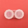 HAHIYO Contact Lens Case Box Holder Diameter 24mm Durable Leakproof Light Convenient Left/Right Eyes Contact Lens Container Soak Storage Kit For Storing Small items Travel Clear 5 Pack view 3