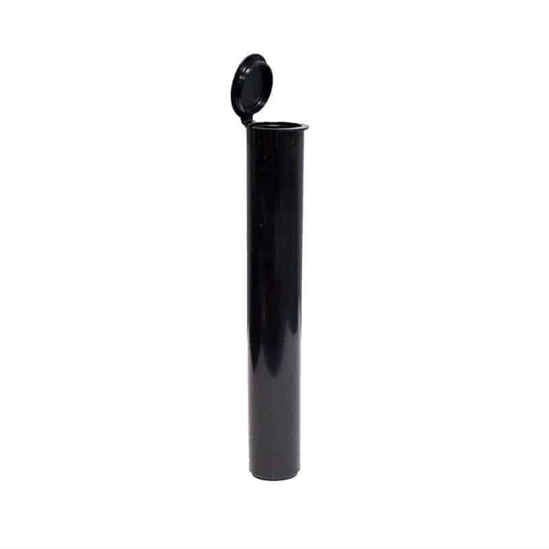 Black King Size Pop Top Opaque Plastic Pre-roll Tubes | 116mm | Child Resistant | 100pc