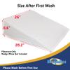 Bed Wedge Pillow Case Cover for Sleepnitez 8" Wedge Pillow, White Loose Fitting 100% Egyptian Cotton Pillowcase. Zip Closure for Easy Removal. view 2