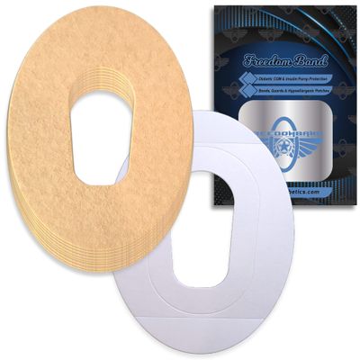 10 Count Infiniflex Hypoallergenic G6 Shield Patch Tapes Waterproof Skinsoft Adhesive Overlay Cover Patches (Tan)