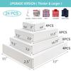 24 White Gift Wrap Boxes with Lids for wrapping Large Clothes (Assorted Sizes for Robes, Blankets & Shirts)and 80 Different Occasion Tag Stickers -Perfect for Mothers,Fathers Day,Birthdays, Baby Showers, Weddings. view 2