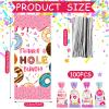 Jetec 100 Pcs Donut Candy Bags Grow up Party Supplies Donut Cellophane Gift Treat Goodie Bags with Ties Two Sweet Theme Birthday Party Decorations view 2