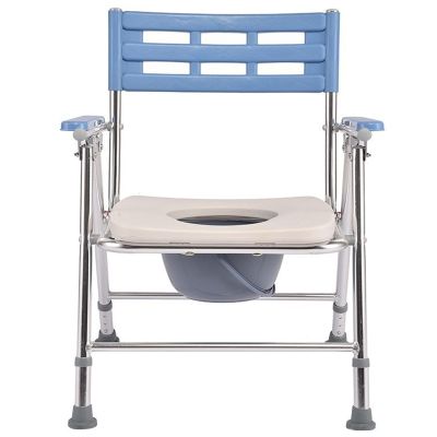 3 in 1 Commode Chair for Toilet with Arms Foldable Shower Chair with Non-Slip Rubber Tips for Seniors, Medical, Adjustable Bedside Commode, Disabled and Pregnant