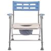 3 in 1 Commode Chair for Toilet with Arms Foldable Shower Chair with Non-Slip Rubber Tips for Seniors, Medical, Adjustable Bedside Commode, Disabled and Pregnant view 1