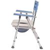 3 in 1 Commode Chair for Toilet with Arms Foldable Shower Chair with Non-Slip Rubber Tips for Seniors, Medical, Adjustable Bedside Commode, Disabled and Pregnant view 3