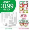16 White Gift Wrap Boxes with Lids for wrapping Large Clothes and 80 Count Foil Christmas Tag Stickers (Assorted size for wrapping Robes, Sweater, Coat, Shirts and Clothes xmas Holiday Present) view 2