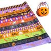 12 Yards Halloween Ribbons, Pumpkin Printed Grosgrain Ribbons 3/4" Wide Satin Grosgrain Ribbons Orange Black Purple Green Bat Stripe Wrapping Craft Ribbons for Halloween Party Decor view 1