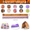 12 Yards Halloween Ribbons, Pumpkin Printed Grosgrain Ribbons 3/4" Wide Satin Grosgrain Ribbons Orange Black Purple Green Bat Stripe Wrapping Craft Ribbons for Halloween Party Decor view 2